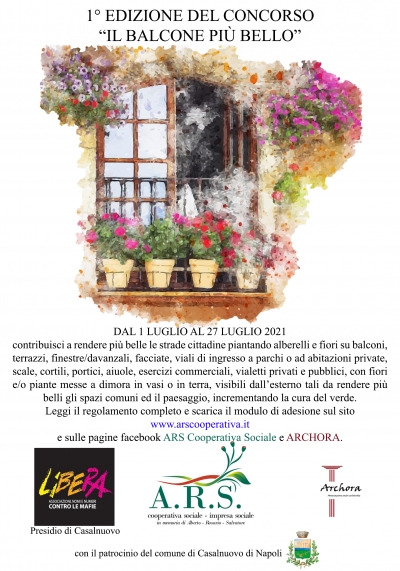 Edizione del Concorso “Il Balcone Più Bello”  dal 1 Luglio al 27 Luglio 2021