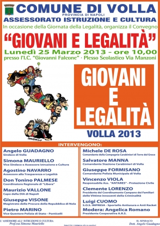 Volla: Convegno Giovani e Legalità